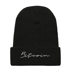 Cursive Waffle Beanie - back view