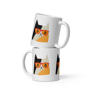 Triple Cat Bitcoin Mug - back view