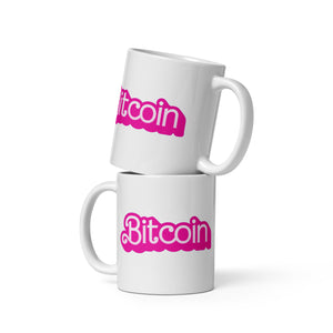 Pink Bitcoin Mug - back view