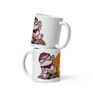 Twin Lucky Cat Mug - back view