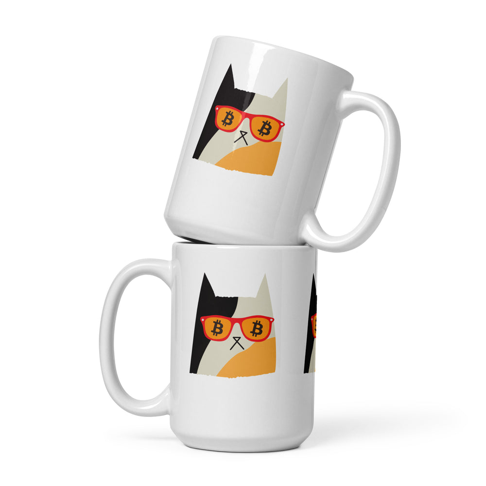 Triple Cat Bitcoin Mug - front view