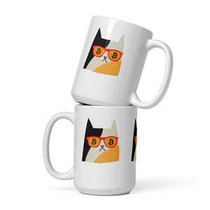 Triple Cat Bitcoin Mug - front view