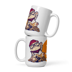 Twin Lucky Cat Mug - front view