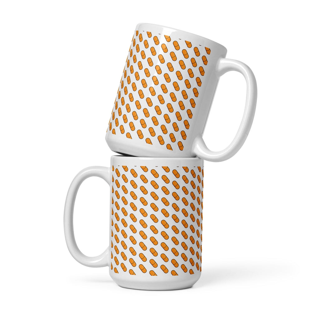 Orange Pill Mug - front view
