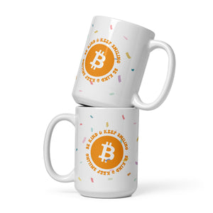 Be Kind and Keep Smiling Mug - front view
