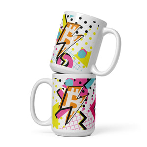 90's Lightning Mug - front view