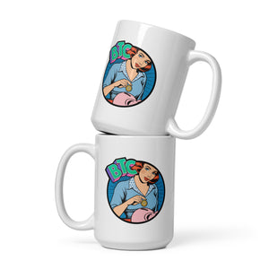 Bitcoin Piggy Bank Mug - back view