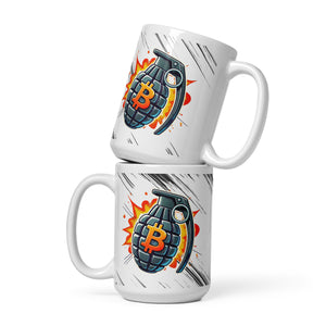 Bitcoin Grenade Mug - front view