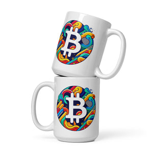 Abstract Bicoin Mug - front view