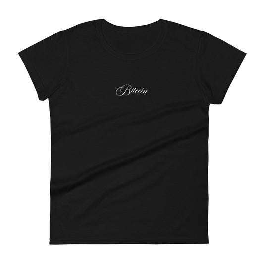 Cursive Bitcoin Women's Tee