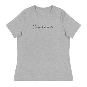 Bitcoin Signature Women's Relaxed Tee - front view