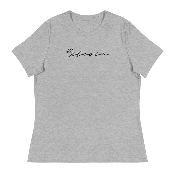 Bitcoin Signature Women's Relaxed Tee - front view