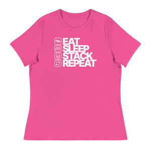 Eat Sleep Stack Repeat Women's Relaxed Tee - view 7