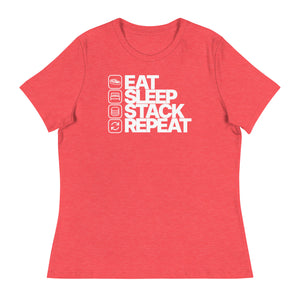 Eat Sleep Stack Repeat Women's Relaxed Tee - view 6