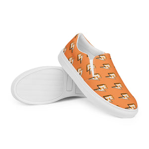 Women’s slip-on Bitcoin Lightning Canvas Shoes - back view